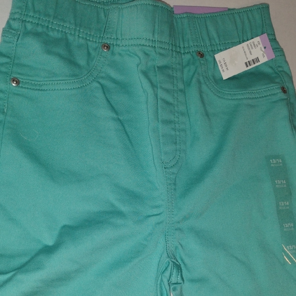Evsie 13/14 Regular Jeggings Highrise Bluegreen NWT